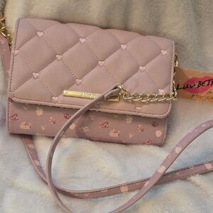 Pink Quilted Crossbody Bag